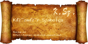 Kázmér Szabolcs névjegykártya